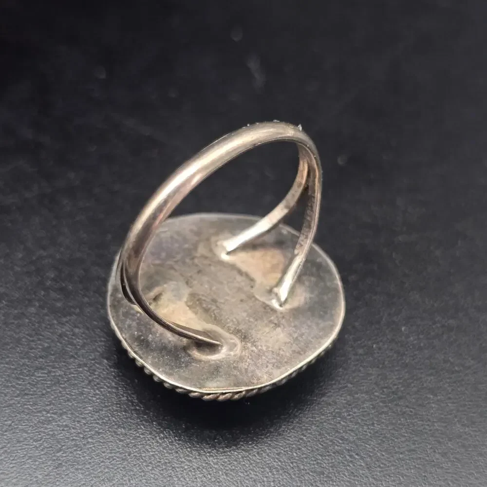 Native Sterling Silver Turquoise Ring Size 5